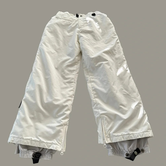 Turbine Girls size Medium Cream Performance Snowboarding Pants Ski Winter Cream - Picture 1 of 7